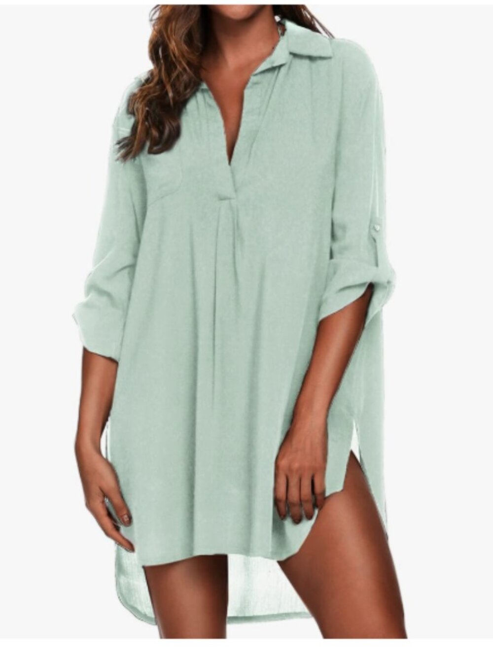 Beach Cover Up - Green, size Medium